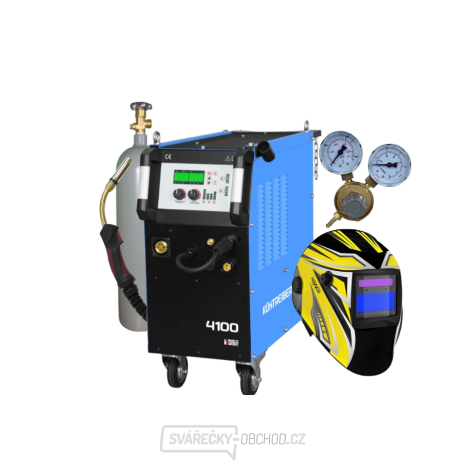KITin 4100 Multi MIG V2 + Hořák + kukla + red. ventil + plná Co2 Láhev 