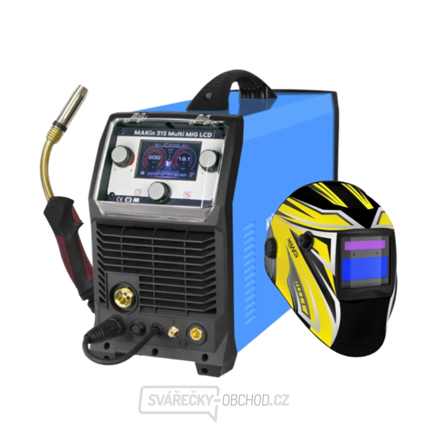 invertor MAKin 315 Multi MIG LCD + Hořák + Kukla