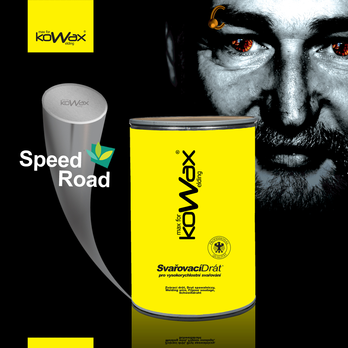 KOWAX Svařovací drát nepoměděný Speed Road G3Si1 ø 0,8 mm 250 kg KWXN308250