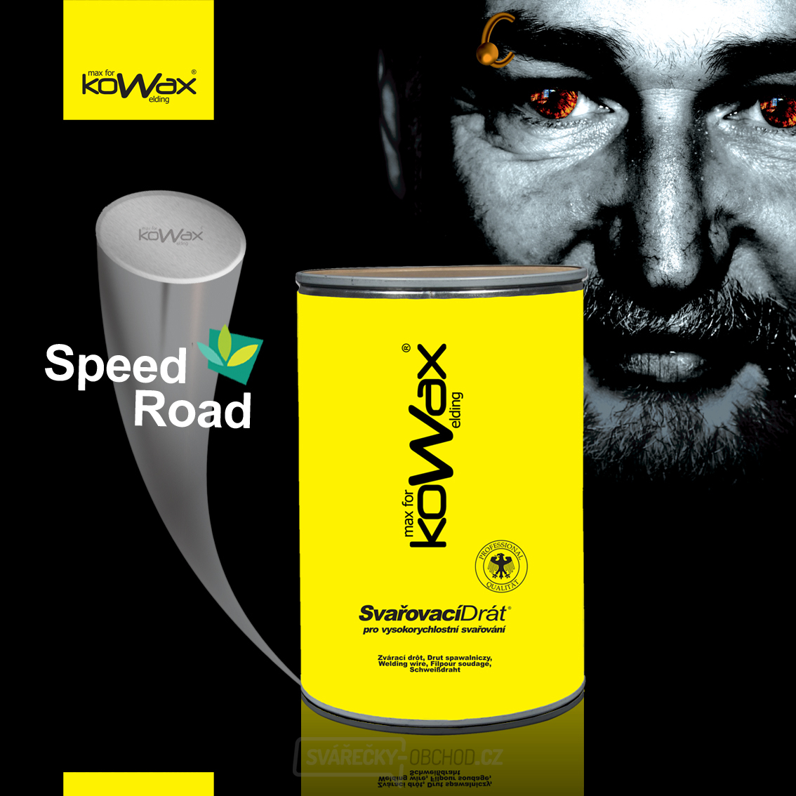 KOWAX Svařovací drát nepoměděný Speed Road® G3Si1 ø 0,8 mm 250 kg