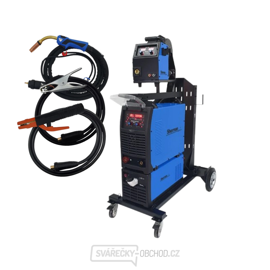 Synergická invertorová svářečka Sherman Digimig 500 Pulse + kabely