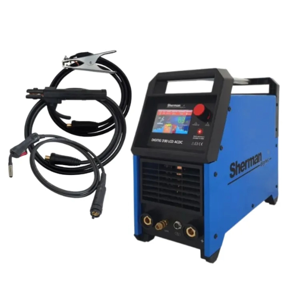 Invertorová svářečka DIGITIG 200 LCD AC/DC + kabely + vozík 7812633