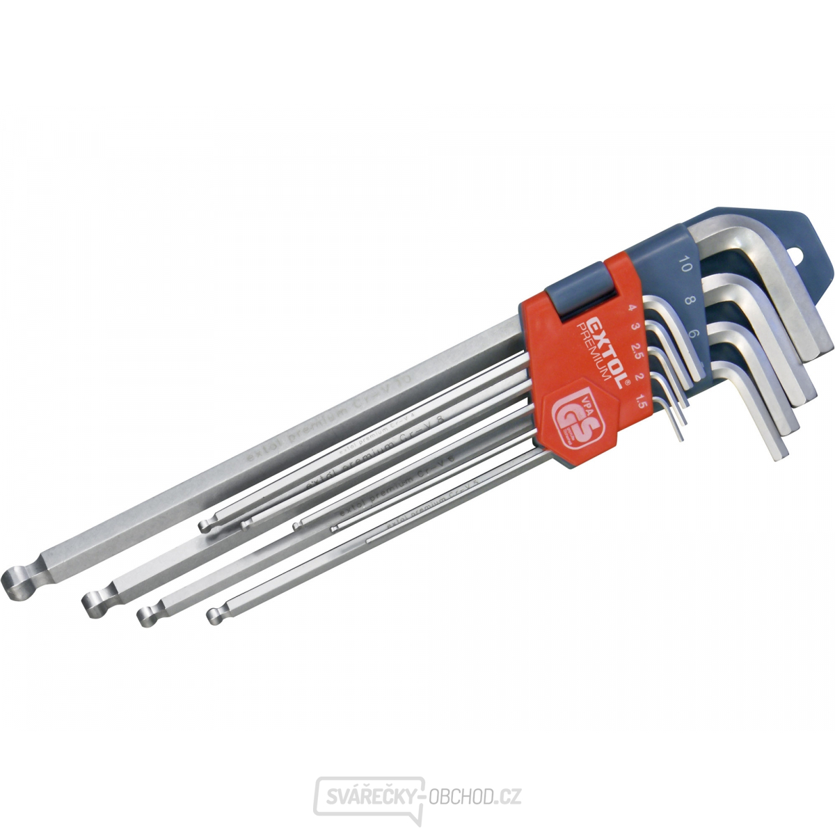 L-klíče imbus prodloužené, EXTOL PREMIUM - 9ks