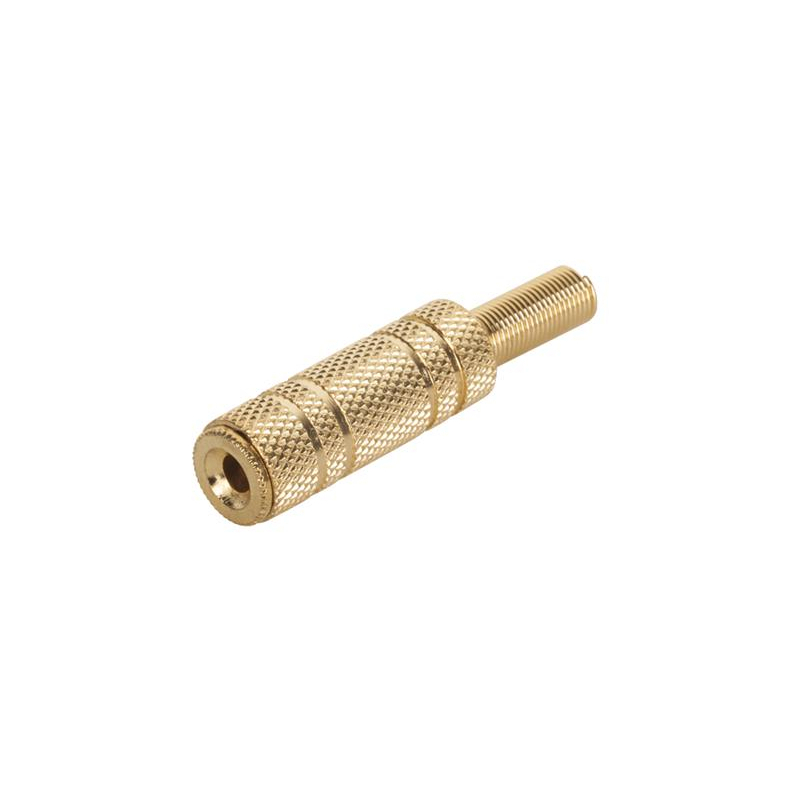 Levně Zdířka 3.5 stereo kabel kov zlatá 03310050