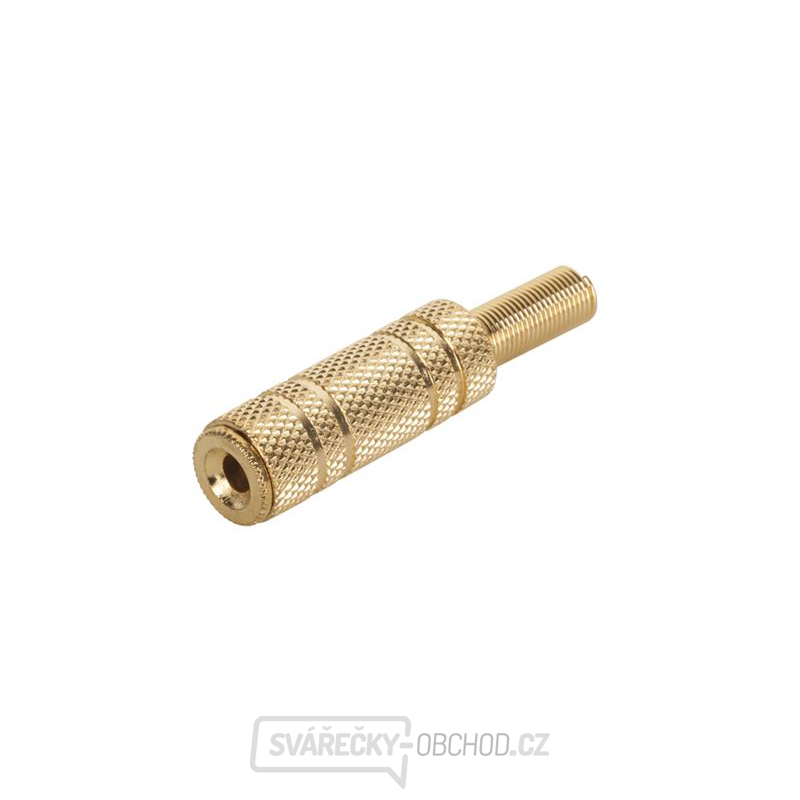 Zdířka 3.5 stereo kabel kov zlatá gallery main image