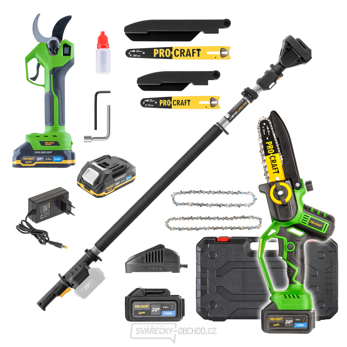 Sada aku ruční pilka PKA32Li a nůžky na větve ES32Li + nástavec EP2.0R | SPKA32Li/ES32Li/EP2.0