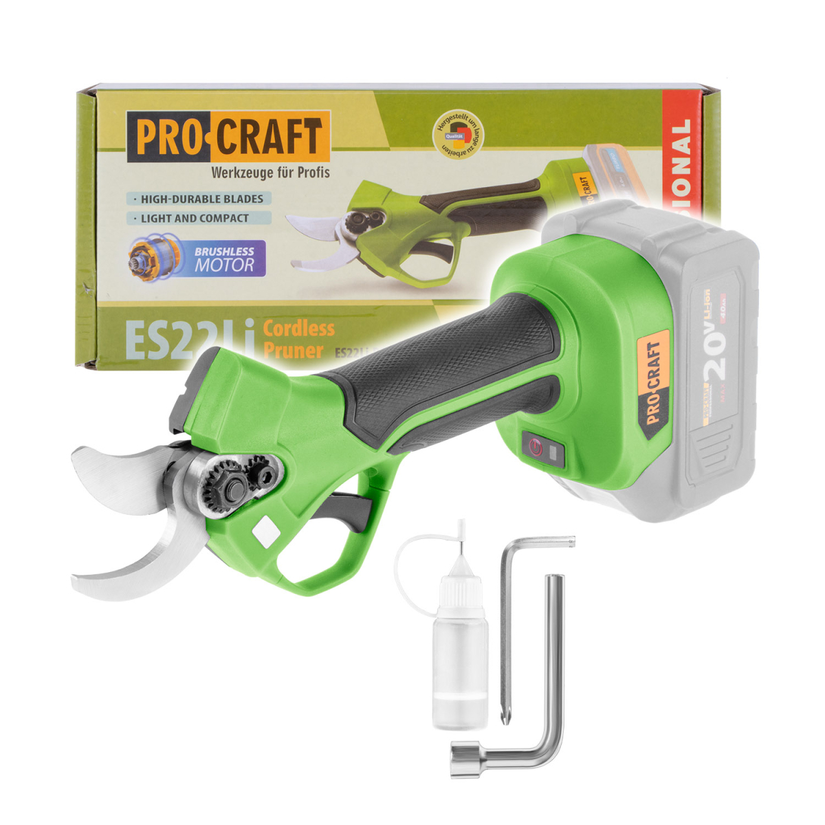 Levně Aku nůžky na větve Procraft ES22Li (bez baterie a nabíječky) | ES22Libb ES22Libb