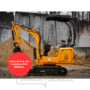 Minibagr Baugarden BG850.01 B&S zvýhodněný set s pevnou lžíci 800mm gallery main image