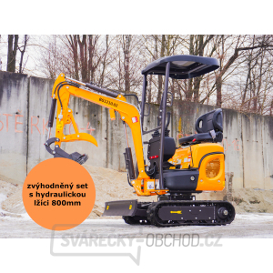 Minibagr Baugarden BG1210.02 zvýhodněný set s hydraulickou lžíci 800mm gallery main image