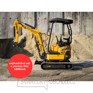 Minibagr Baugarden BG1700.01 zvýhodněný set s pevnou lžíci 1000mm gallery main image