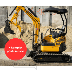 Minibagr Baugarden BG1800.01 zvýhodněný set s pevnou lžíci 1000mm gallery main image