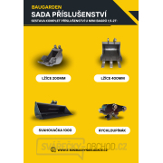 Minibagr Baugarden BG2000.02 zvýhodněný set s pevnou lžíci 1000mm Náhled