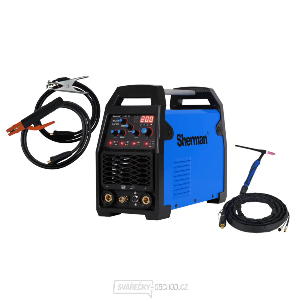 Invertorový svařovací stroj TIG 215P AC/DC + Kabely