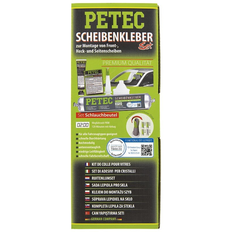 PETEC 83433 Sada pro lepení skel