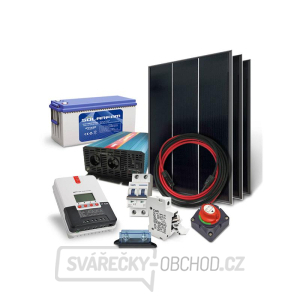 Solární sestava ostrovní SOLARFAM 540Wp, 12V, baterie 200Ah, měnič 230VAC 2000W gallery main image