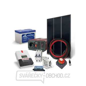 Solární sestava ostrovní SOLARFAM 180Wp, 12V, baterie 100Ah, měnič 230VAC 600W gallery main image