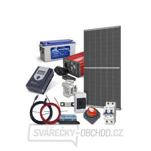Solární sestava ostrovní TRINA 445Wp, baterie olověno uhlíková 150Ah, měnič 230VAC 1000W gallery main image