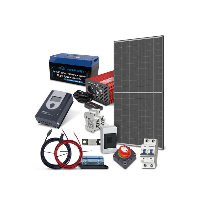 Levně Solární sestava ostrovní TRINA 450Wp, baterie LiFePO4 12V 100Ah, měnič 230VAC 1000W 04280468