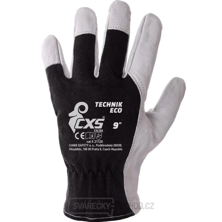 Rukavice CXS TECHNIK ECO, kombinované, vel. 9