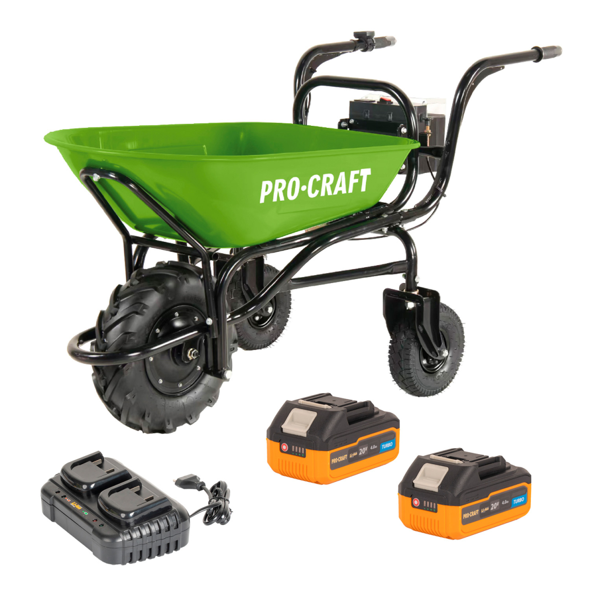 Sada aku kolečka PWB270 s dvěma bateriemi 20/4 a nabíječkou | SPWB270/2X20-4TURBO/20-2