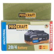 Baterie akumulátorová 20V Li-ion, 4000mAh Procraft 20/4 Industrial | 20/4 Industrial náhled