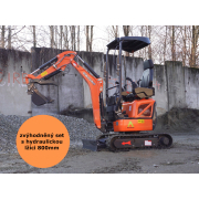 AKCE Minibagr BG1260.12 CX PRO HT Kubota zvýhodněný set s hydraulickou lžíci 800mm+ Lžíce 300CX, 400CX, 800CX... gallery main image