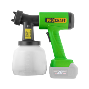 Aku stříkací pistole Procraft PSE22bb s funkcí ofukování (bez baterie a nabíječky) | PSE22bb Náhled