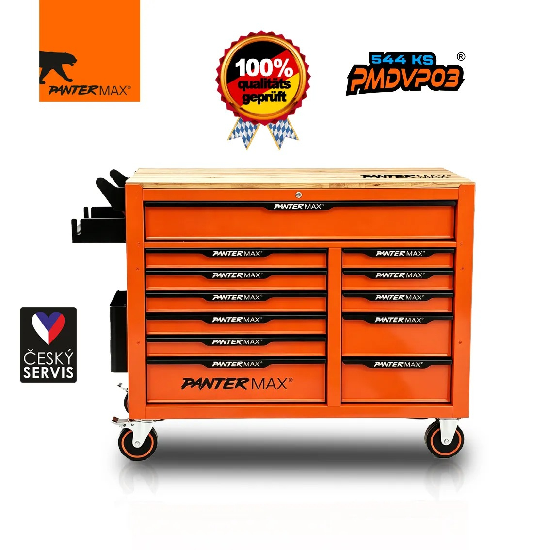 PANTERMAX Dílenský vozík profi DVP03 -  544 ks - 12 zásuvek PMDVP03