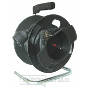 Solight prodlužovací kabel na bubnu, 1 zásuvka, černý, 25m gallery main image