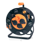 Solight prodlužovací kabel na bubnu, venkovní, 4 zásuvky, černý, 25m Náhled