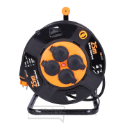 Solight prodlužovací kabel na bubnu, venkovní, 4 zásuvky, černý, 25m Náhled