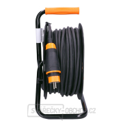 Solight prodlužovací kabel na bubnu, venkovní, 4 zásuvky, černý, 50m Náhled