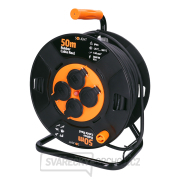 Solight prodlužovací kabel na bubnu, venkovní, 4 zásuvky, černý, 50m náhled