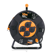 Solight prodlužovací kabel na bubnu, venkovní, 4 zásuvky, černý, 50m náhled